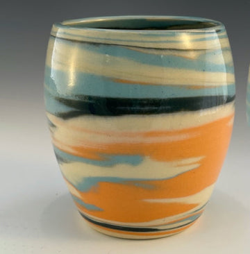 Florida Sunshine- Hand thrown stemless beverage glasses