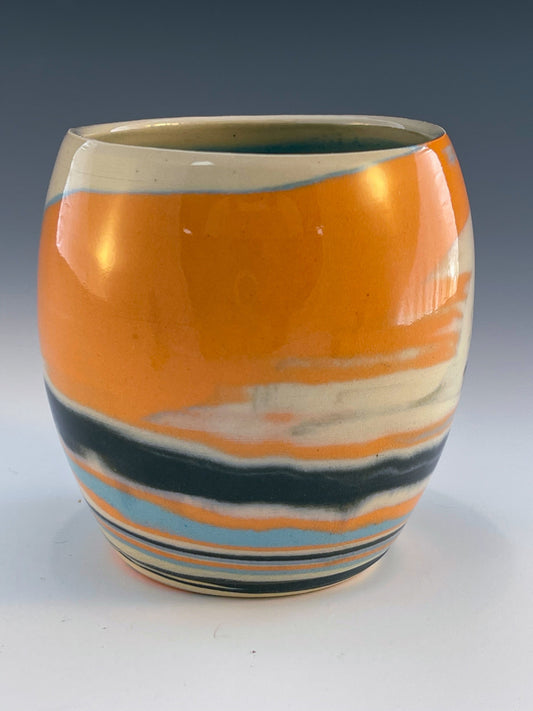 Florida Sunshine- Hand thrown stemless beverage glasses